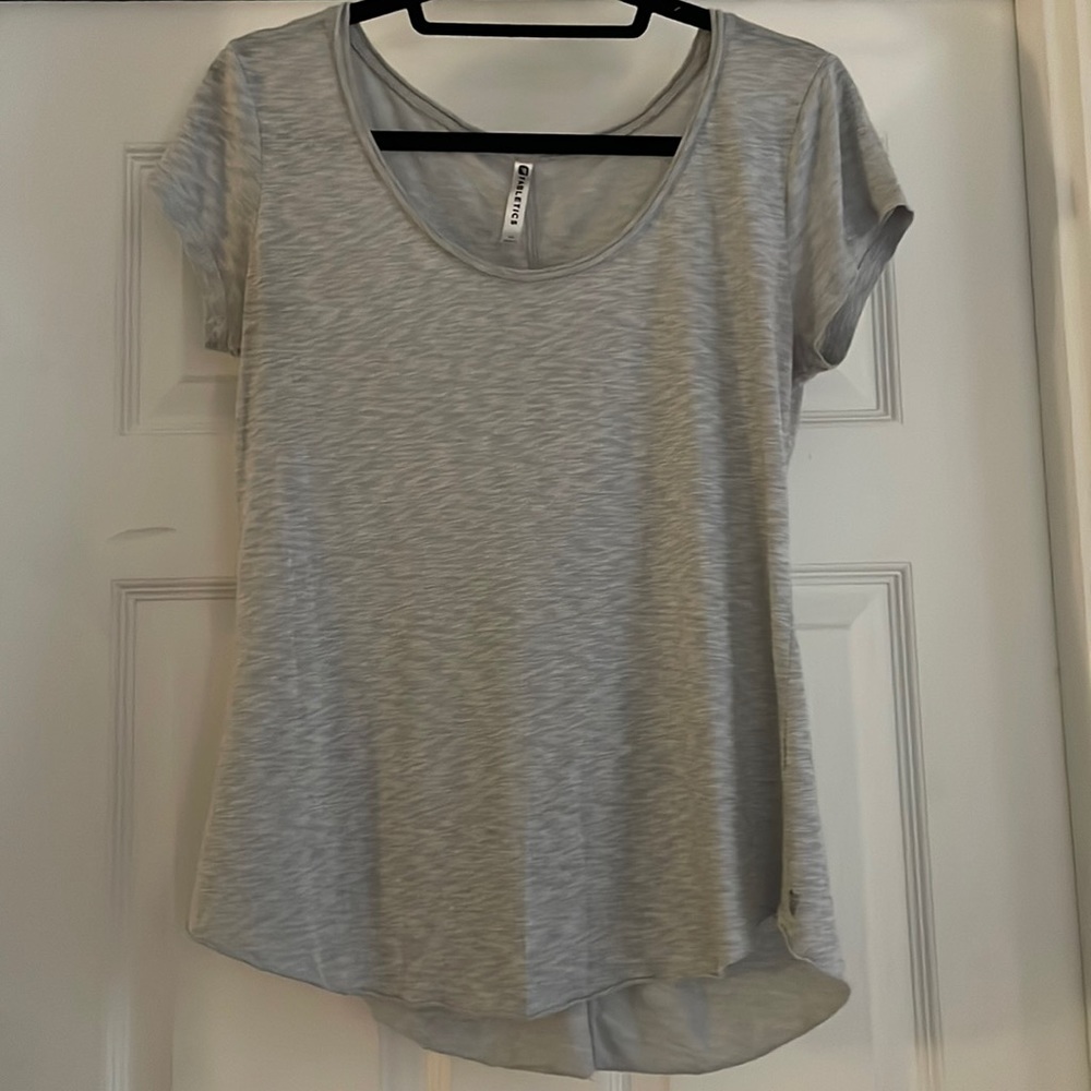 Light Grey Fabletics Short Sleeve Shirt